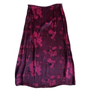 Vintage Y2K 90s 00s maxi floral satin pencil skirt